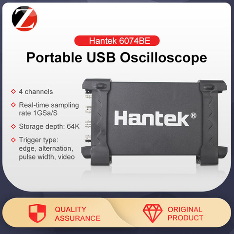 Hantek 6074BE Oscilloscopes de stockage numérique Oscilloscopes PC USB Oscilloscopes portables 2.0 Interface 4CH 70MHZ Support WIN10 ► Photo 1/6