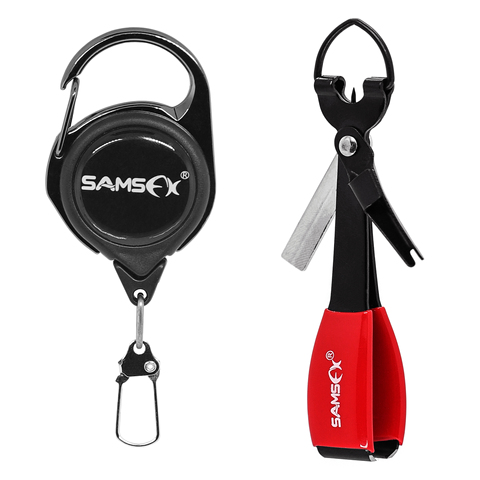 SAMSFX Pro rapide cravate pêche rapide noeud outil clou noueur attachant ligne Cutter Clipper Nipper w/ Zinger rétracteur accessoires ► Photo 1/6