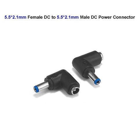 Connecteur cc à Angle droit 5.5*2.1mm femelle à 5.5*2.1mm prise d'alimentation mâle connecteur cc Jack pour adaptateur d'alimentation ► Photo 1/6