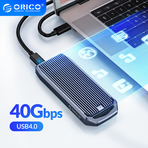 ORICO LSDT M2 BOÎTIER SSD 40Gbps NVME BOÎTIER M.2 À USB Type C 4.0 Adaptateur SSD pour NVME PCIE TOUCHE M DISQUE SSD Boîte M.2 Boîtier SSD ► Photo 1/6