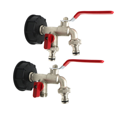 Adaptateur robinet, connecteur de réservoir de carburant, Double connecteur pour robinet, eau de jardin, IBC, raccord de réservoir d'eau 1 pièce ► Photo 1/6