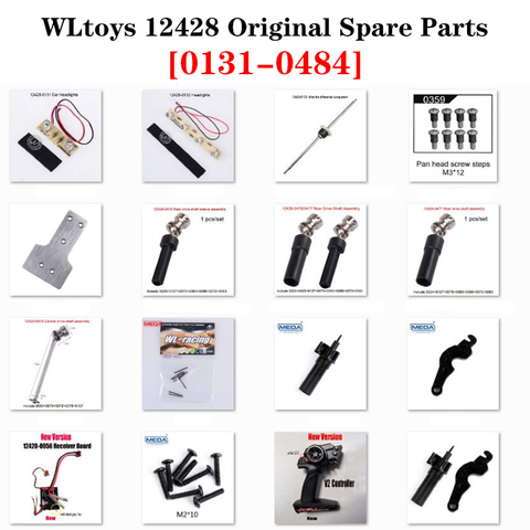 Wltoys – pièces de rechange 12428 originales pour voiture RC 0131, 0484 – 12423, télécommande/récepteur/différentiel/arbre de transmission arrière/écrou 1040 ► Photo 1/6