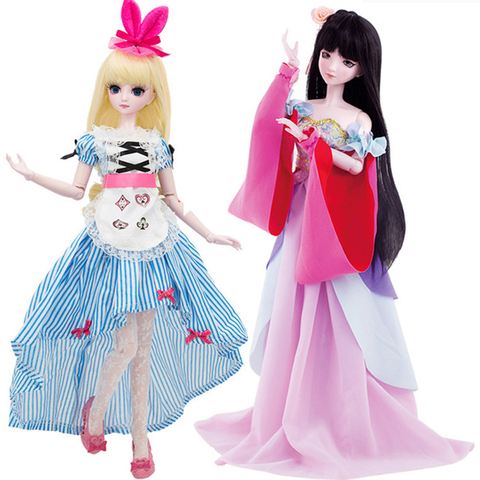 Jouet de poupée pour filles princesse 19 cm, Simulation d'articulation mobile, yeux 3D, poupée avec vêtements ► Photo 1/6