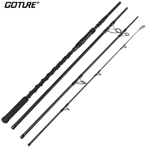 Goture Bravel 4 Sections Surf Rod 9FT 10FT 11FT 12FT Fiber de carbone Surf canne à pêche pour mer bar truite coulée pêche voyage canne ► Photo 1/6