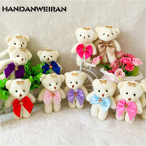 Jouet d'ours en peluche, Bouquet 1 pièce, Mini poupée ours en coton, mignon, pour filles, petit pendentif saint-valentin, cadeau de fête ► Photo 1/4