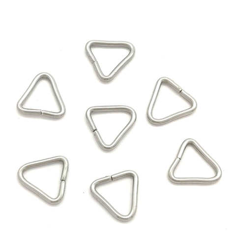 100 pièces en acier inoxydable Triangle ouvert saut anneau en acier ton fendu anneau connecteur ajustement bricolage fait main fabrication de bijoux artisanat fournisseur ► Photo 1/6