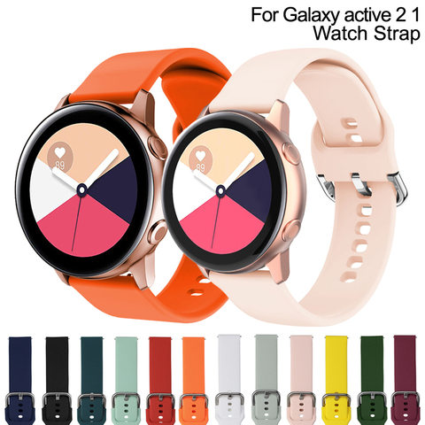 Nouveau bracelet pour Samsung Galaxy montre Active 2 40 44mm 3 vitesses sport bracelet de poignet remplacement bracelet de montre 20mm bracelet de montre ► Photo 1/6