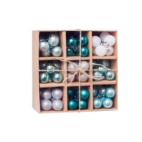 Boules décoratives peintes pour mariage, ensemble de fournitures de décoration d'ambiance pour les vacances de la saint-valentin 3CM 99 boules de noël, coffret cadeau ► Photo 1/6