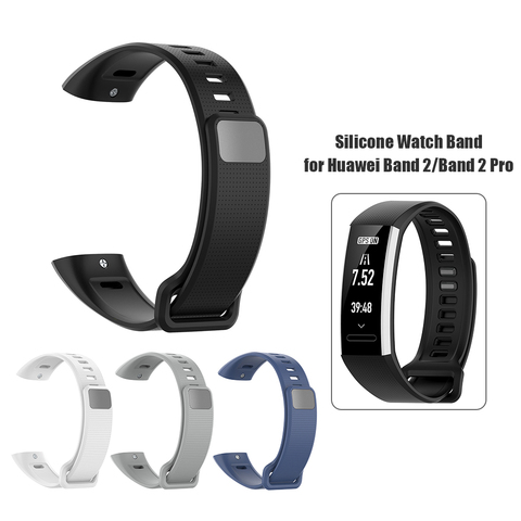 Pour Huawei bande 2 pro bracelet Replcament Silicone montre bracelet ceinture pour Huawei bande 2/bande 2 Pro/ERS-B19/ERS-B29 montre intelligente ► Photo 1/6