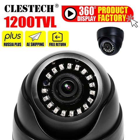 Caméra de vidéosurveillance 1/3cmos 1200TVL, étanche IP66, sécurité extérieure, laser IR-CUT led infrarouge 30m, Vision nocturne ► Photo 1/6
