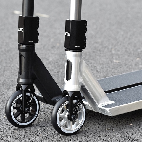 Scooters professionnels de tour de cascadeur de Sport extrême pour des adultes assemblant l'aluminium concurrentiel pour les débutants professionnels noir/argent ► Photo 1/5