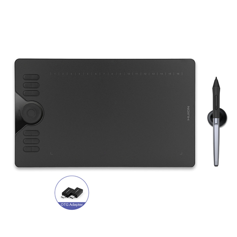 HUION HS610 tablettes de dessin graphique tablette de stylo numérique sans batterie tablette de téléphone Android avec inclinaison OTG pour Windows Mac OS ► Photo 1/6