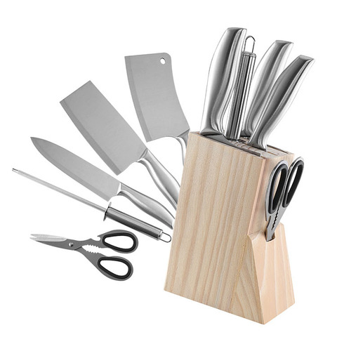 Ensemble de couteaux de cuisine en acier inoxydable, outils, ciseaux de cuisine, affûteur de couteaux, trancheur de Chef, Nakiri épluchage ► Photo 1/5