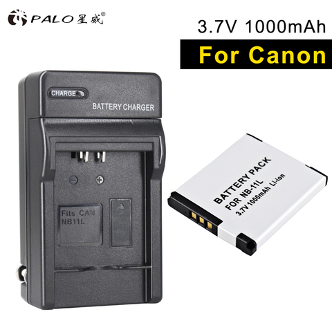 PALO – batterie pour appareil photo numérique, 1 pièce, avec chargeur, pour Canon SX430 IXUS NB-11L 265 185 180 175 132 IXUS 140 135 HZ A2300 240 245 ► Photo 1/6