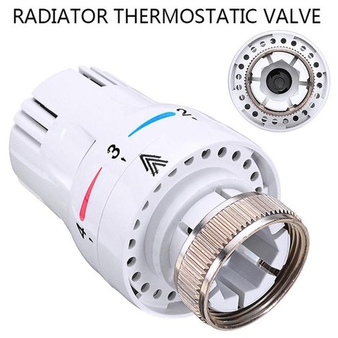 230v blanc radiateur thermostatique tête automatique température pneumatique contrôle vanne chauffage télécommande pour système de chauffage ► Photo 1/6