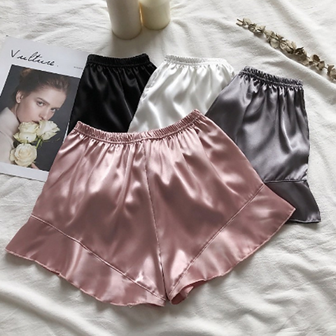 Shorts en Satin femmes sous-vêtements sécurité pantalons courts été Sexy mince culotte de Knicker en vrac sous jupe Shorts Boxer slip Shorty ► Photo 1/1