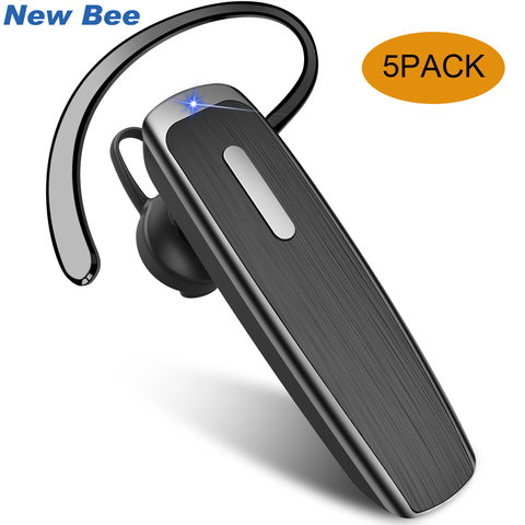 New Bee – écouteurs sans fil Bluetooth, 5 pièces, mains libres, 22 heures, oreillettes avec Microphone pour téléphone, vente en gros ► Photo 1/6