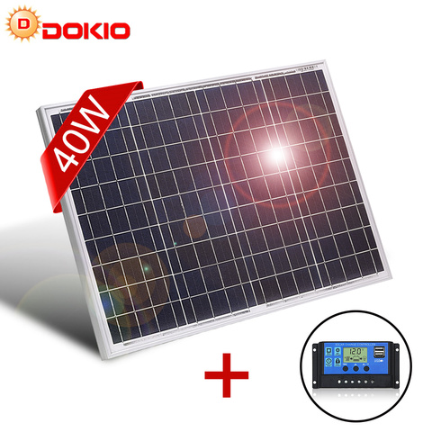 DOKIO 18V 40W polycristallin panneau solaire 460*660*25mm silicium puissance peinture de haute qualité batterie solaire chine solaire Fotovoltaico ► Photo 1/6