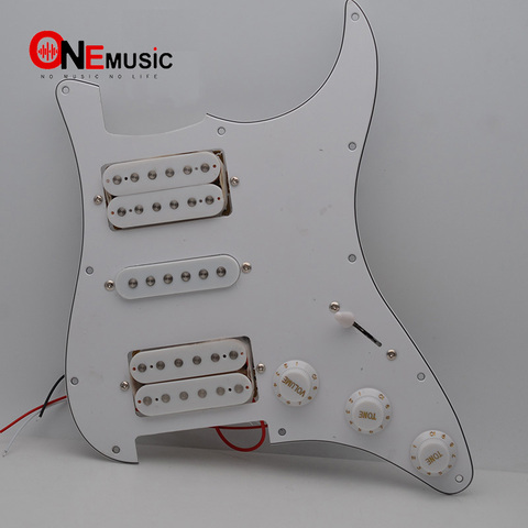 Pickguard pour guitare électrique de Style ST, ensemble de plaques à gratter, précâblées, chargées HSH noires ► Photo 1/5