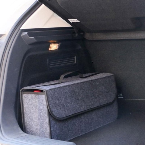 AUTOYOUTH sac de rangement pour coffre de voiture, sac de rangement pour coffre de voiture, boîte de rangement ignifuge, support de rangement multi-poches pour voiture, style ► Photo 1/5