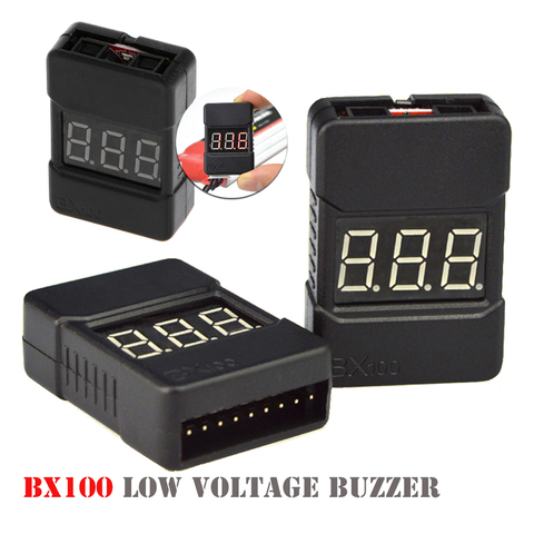Testeur de tension de batterie Lipo HotRc BX100 1-8S, alarme de basse tension, Buzzer, vérificateur de tension de batterie avec deux haut-parleurs, 1 pièces ► Photo 1/6