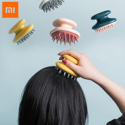 Xiaomi Jordan & Judy – peigne de lavage des cheveux en Silicone, brosse de Massage du cuir chevelu, brosse de douche corporelle, bain Spa amincissant ► Photo 1/6