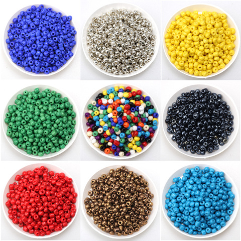 OlingArt – perles de rocaille en verre multicolores mixtes tchèques, 4MM 20G, environ 230 à 270 pièces/lot, pour la fabrication de bijoux, colliers et bracelets ► Photo 1/6