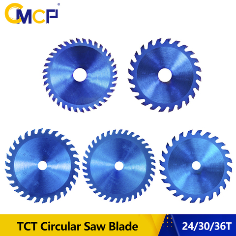 CMCP – Mini lame de scie circulaire pour le bois, 85mm, disque de coupe en carbure, revêtement bleu Nano, 24/30/36T, 85x10/15mm, TCT ► Photo 1/6