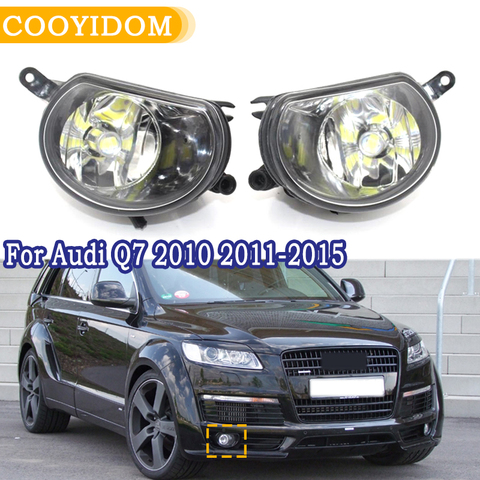 COOYIDOM voiture LED avant antibrouillard antibrouillard avec ampoule LED pour Audi Q7 2010 2011 2012 2013-2015 4L0941699 4L0941700 voiture-style ► Photo 1/6