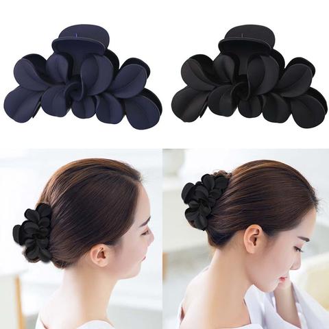 Grande fleur cheveux griffes pour femmes Barrettes de cheveux épingle à cheveux mat en plastique crabe pinces à cheveux pour femmes cheveux accessoires pinces à fleurs ► Photo 1/6