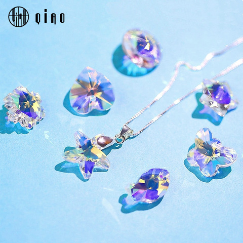 14mm 28 pcs/pack cristal AB pendentif perles de verre cristal gemmes breloques pour la fabrication de bijoux colliers boucles d'oreilles bricolage meilleure qualité ► Photo 1/6