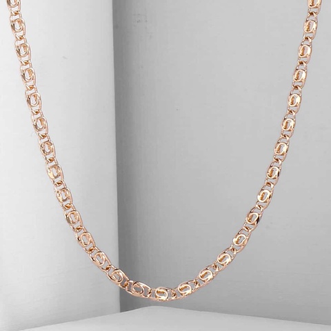 Collier en or Rose 2.5 pour femmes, chaîne fine de 585mm, lien escargot, trombone pour filles, bijoux élégants à la mode, cadeaux, CN15A ► Photo 1/6