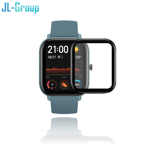 Protecteur d'écran pour montre Xiaomi Amazfit GTS, Film de protection en fibre de verre, couverture complète HD pour accessoires intelligents ► Photo 1/6