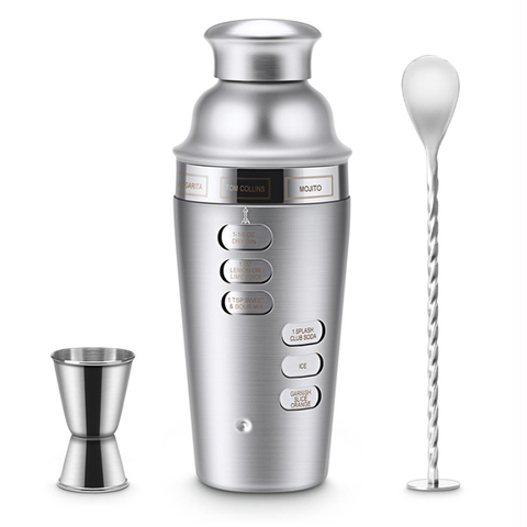 Ensemble pour préparation de cocktails, ensemble de Shaker à Cocktail 750ml, ensemble d'outils de Bar en acier inoxydable, Kit de barman, passoire, cuillère à Cocktail ► Photo 1/6