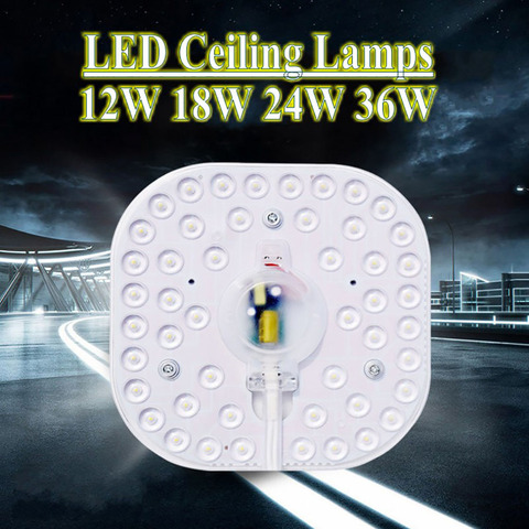 Plafonnier LED avec Module d'installation pratique, luminaire de plafond, ca 230V 240V 6W 12W 18W 24W 36W, remplace une Source d'éclairage ► Photo 1/6