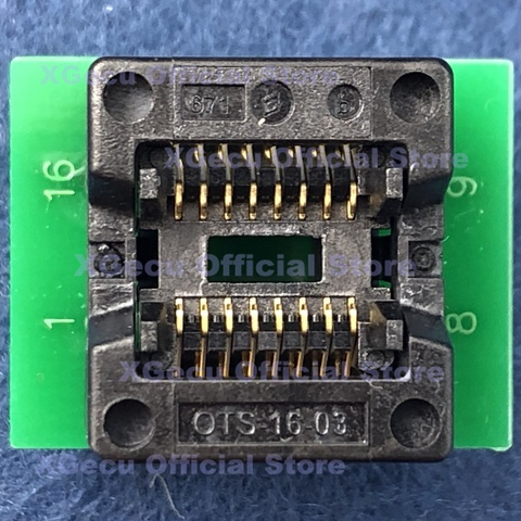 Adaptateur ZIF ADP-032 SOIC16 SOP16 CNV-SOP-DIP16 OTS-16-03 ► Photo 1/3