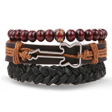 IFMIA – Bracelet tressé en cuir pour hommes, tissage de perles, bouddha, bohémien, bijoux cadeaux, vente en gros, nouvelle collection 2022 ► Photo 1/6