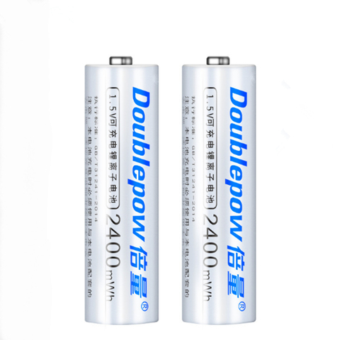 2 pièces/lot grande capacité 1.5v 2400mWh AA batterie rechargeable la batterie au Lithium est rapidement chargée par AA AAA chargeur USB intelligent ► Photo 1/4