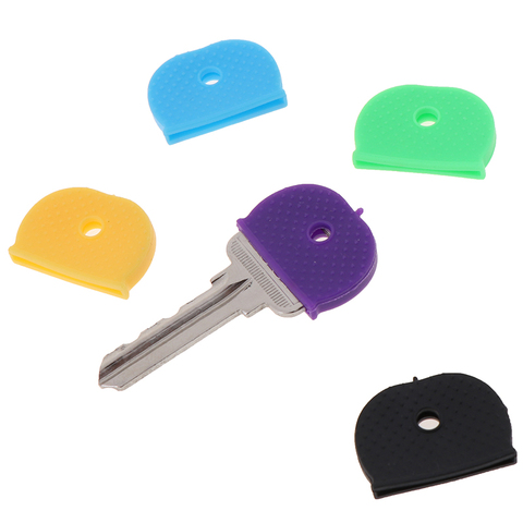 Porte-clés en caoutchouc creux multicolore, lot de 24 ou 32 pièces, capuchons pour clés, accessoires de voiture ► Photo 1/5