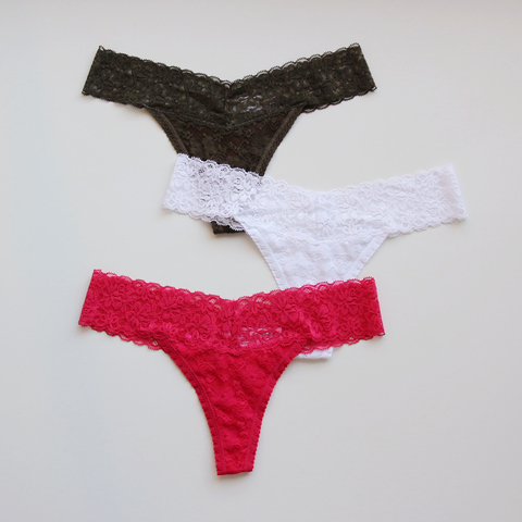 Voplidia – culotte en T pour femmes, sous-vêtements Sexy en dentelle rose, sans couture, Lingerie PM035 ► Photo 1/6