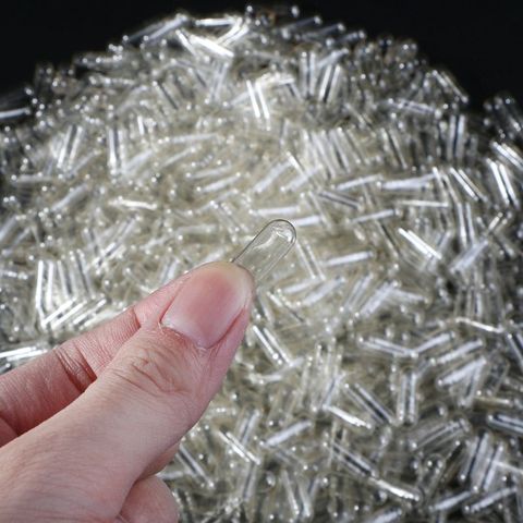 Capsules à gélatine dure vide, taille 0 # transparent, pilules pour Gel, médicaments, vitamines, soins de santé personnels, avec séparateur, 1000 pièces ► Photo 1/6