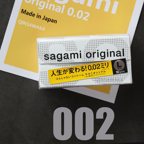 Fabriqué au japon 10pc 0.02mm super mince comme ne pas porter bonheur préservatif SAGAMI ORIGINAL pas de caoutchouc polyuréthane L & M taille sexe hommes ► Photo 1/6