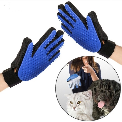 Gants de toilettage pour animaux de compagnie, pour chats et chiens, brosse, nettoyage, Massage ► Photo 1/6