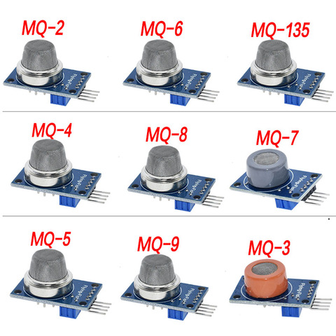 MQ-2 MQ-3 MQ-4 MQ-5 MQ-6 MQ-7 MQ-8 MQ-9 MQ-135 Détection Fumée méthane liquéfié Module de Capteur De Gaz pour Arduino Démarreur Kit DE BRICOLAGE ► Photo 1/6