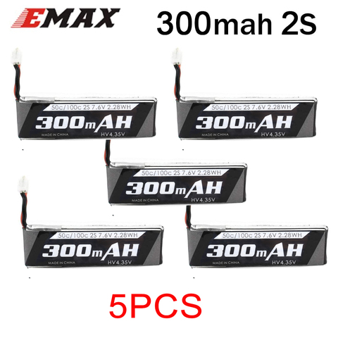 Emax – batterie Lipo 2S, 300mah, 7.6V, 50C/100C HV, prise PH2.0 pour Drone de course Tinyhawk II, FPV d'intérieur, nouvelle collection ► Photo 1/6