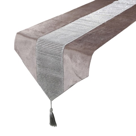 32*180cm moderne strass chemin de Table taie d'oreiller serviette pour fête de mariage gâteau de noël flanelle florale nappe décoration ► Photo 1/6