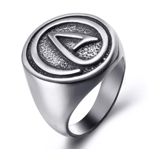 Anneau d'athée, symbole d'athéisme, en acier inoxydable pour hommes, bijoux SR200 ► Photo 1/6