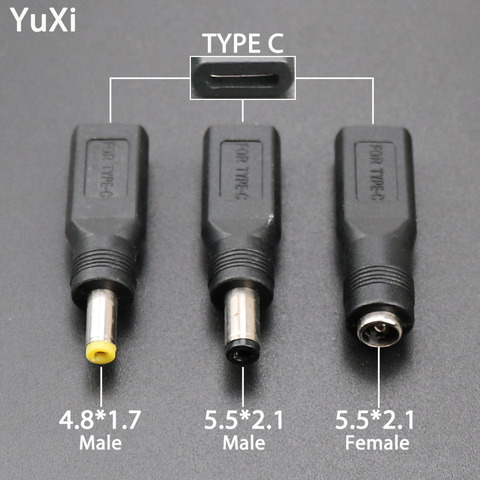 YuXi – adaptateur de Charge USB 3.1 TYPE C femelle vers cc mâle, 4.8x1.7mm, 5.5x2.1m, convertisseur pour ordinateur portable Lenovo Asus ► Photo 1/6