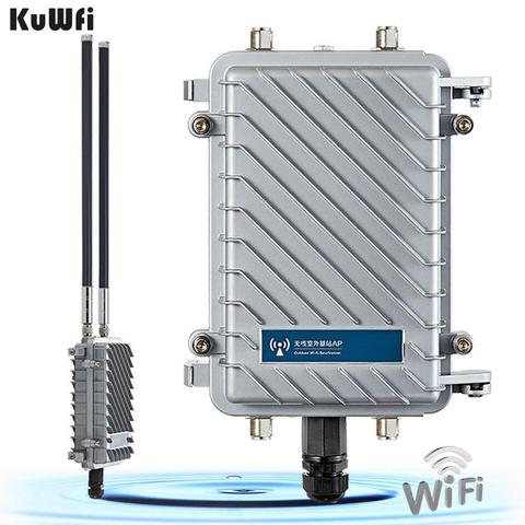KuWfi 300Mbps routeur extérieur 500mW pont sans fil et répéteur WiFi amplificateur de signal point d'accès à grande distance routeur CPE 2 * 18dBi ► Photo 1/6