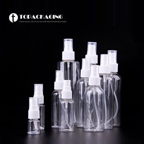 Flacon pulvérisateur vide en plastique Transparent, 100 pièces * 10/20/30/50/100ML, emballage médical, liquide Oral, atomiseur à brouillard fin, conteneur de cosmétique ► Photo 1/6